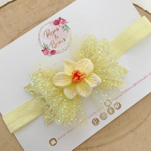 Load image into Gallery viewer, Daffodil Hair Bow Headband or Clip
