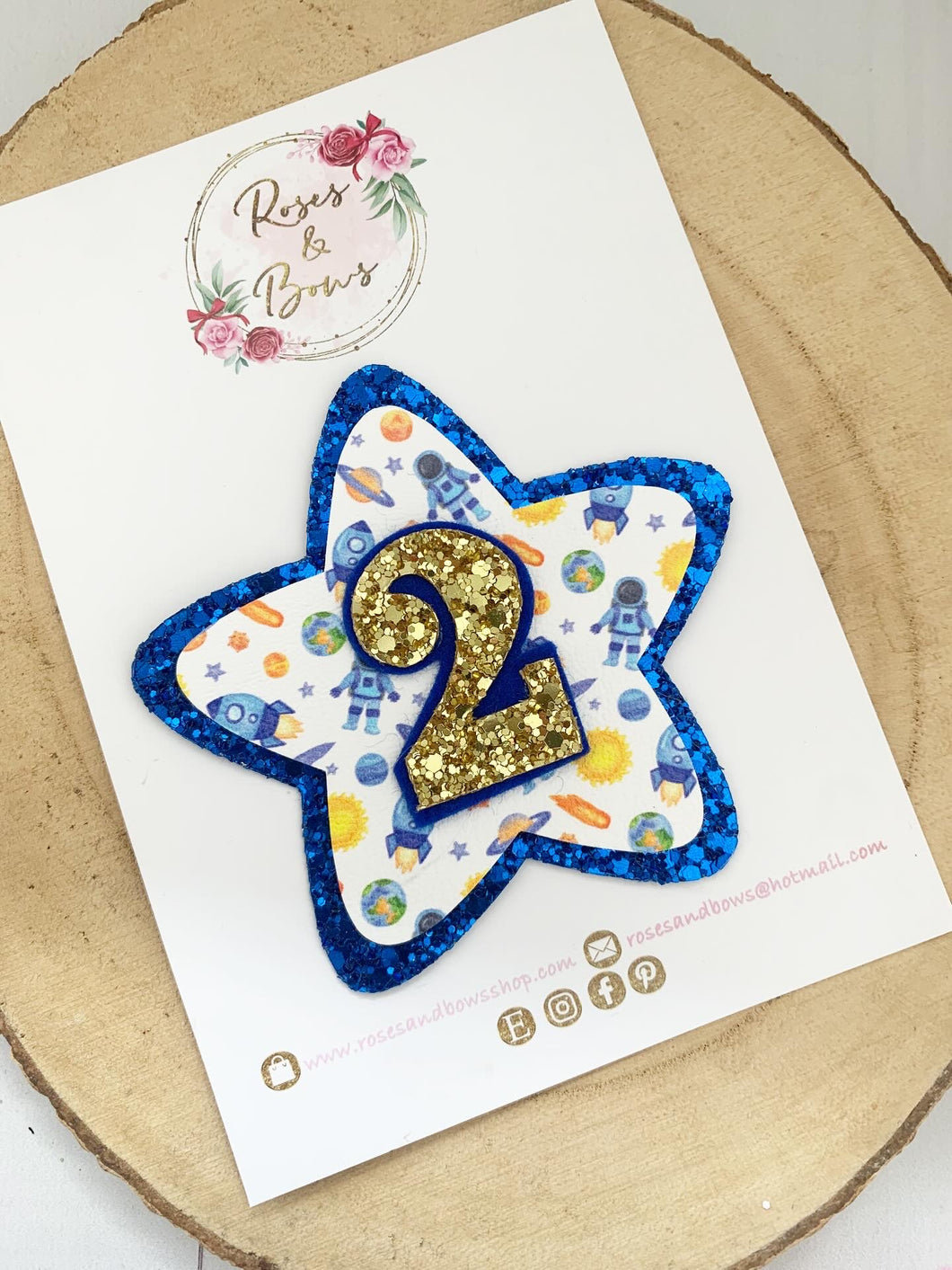 Birthday Space Badge - Birthday Glitter Badge