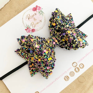 Glitter Halloween witch brew Bow Headband or Clip