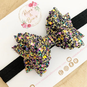 Glitter Halloween witch brew Bow Headband or Clip