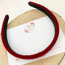 Load image into Gallery viewer, Personalised name velvet Valentine’s Day headband
