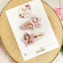 Load image into Gallery viewer, Rainbow Star Birthday Clip -Birthday Number Snap Clip
