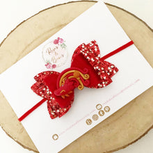 Load image into Gallery viewer, Chinese New Year, year of the Dragon Hair Bow Headband or Clip
