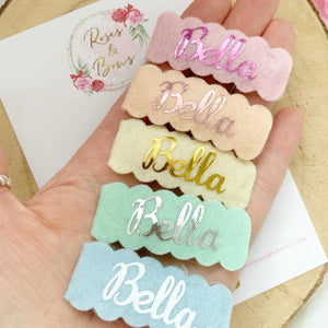 Personalised name snap clip