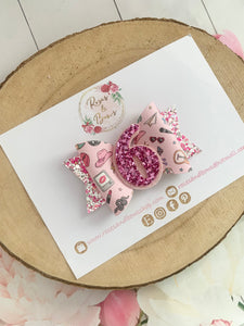 Cowgirl Birthday Bow Headband or Clip