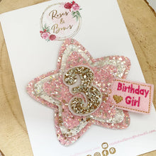 Load image into Gallery viewer, Birthday Girl Badge - Birthday Glitter Badge
