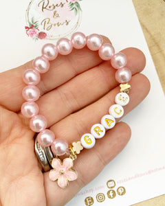 Flower Girl Personalised Bracelet