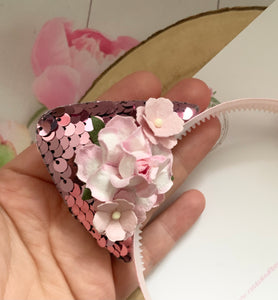 Pink cat ears headband