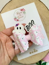 Load image into Gallery viewer, Pink Ghost Hair Bow Headband or Clip
