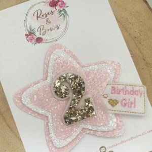 Birthday Girl Badge - Birthday Glitter Badge