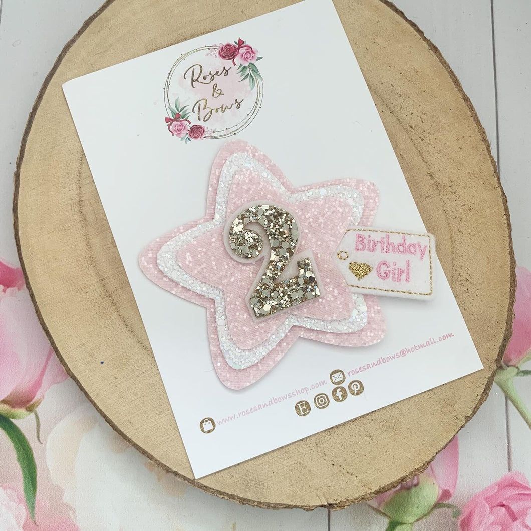 Birthday Girl Badge - Birthday Glitter Badge