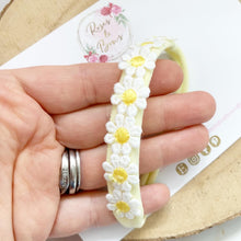 Load image into Gallery viewer, Daisy headband - lemon nylon headband
