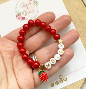 Girls Strawberry Bracelet