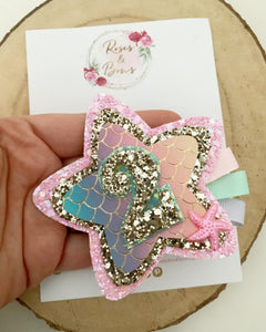 Mermaid Birthday Badge - Birthday Glitter Badge