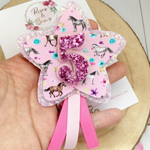 Load image into Gallery viewer, Birthday Horse Badge - Birthday Glitter Badge
