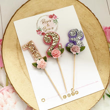 Load image into Gallery viewer, Small Cake Topper with Flower
