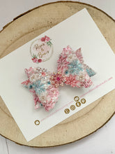 Load image into Gallery viewer, Pink Christmas Snowflake Hair Bow Headband or Clip
