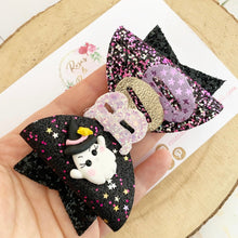 Load image into Gallery viewer, Halloween Ghost Boo Hair Bow Headband or Clip
