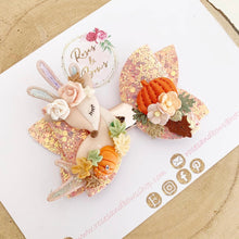 Load image into Gallery viewer, Autumn deer Hair Bow Headband or Clip
