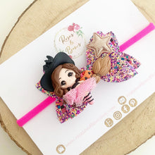 Load image into Gallery viewer, Witch Glitter Bow Headband or Clip
