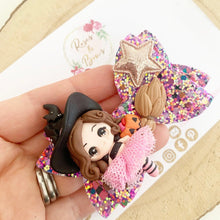 Load image into Gallery viewer, Witch Glitter Bow Headband or Clip
