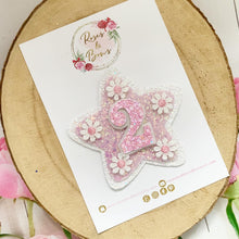 Load image into Gallery viewer, Birthday Badge - Pink Daisy Birthday Glitter Badge
