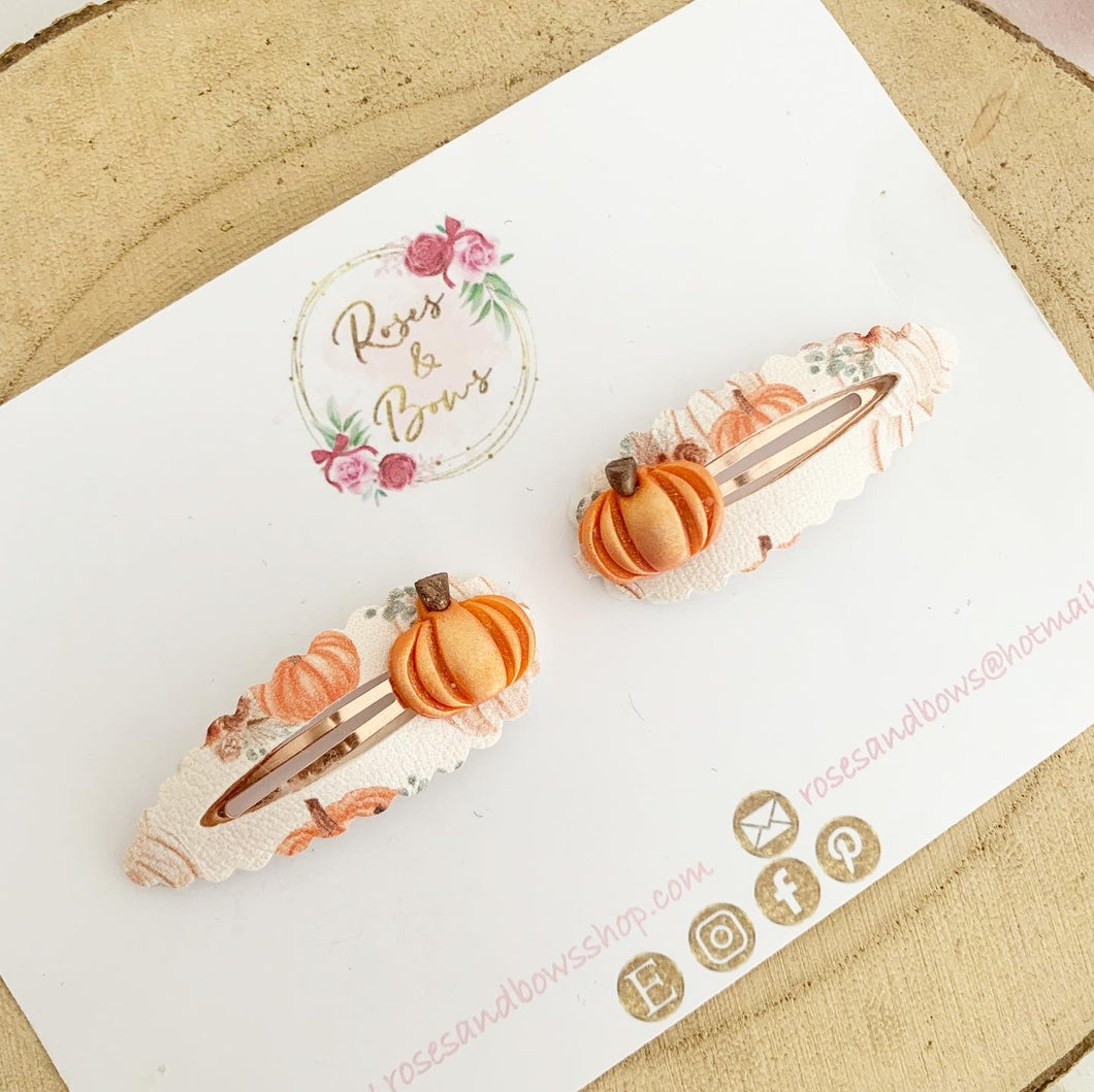 Pumpkin snap clips set