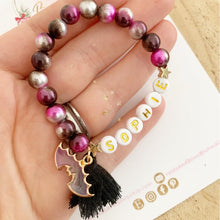 Load image into Gallery viewer, Girls Bat Halloween Personalised Bracelet
