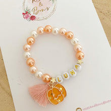 Load image into Gallery viewer, Girls Pumpkin Personalised Bracelet
