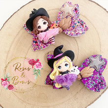 Load image into Gallery viewer, Witch Glitter Bow Headband or Clip
