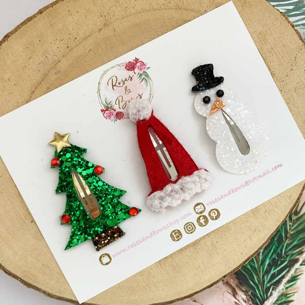 Christmas snap clip set