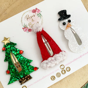 Christmas snap clip set