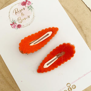 Pumpkin snap clips set