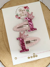 Load image into Gallery viewer, Princess Birthday Clip -Birthday Number Snap Clip
