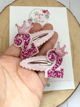 Load image into Gallery viewer, Princess Birthday Clip -Birthday Number Snap Clip
