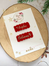 Load image into Gallery viewer, Personalised believes snap clips
