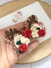 Load image into Gallery viewer, Reindeer crown Christmas Hair Bow Headband or Clip
