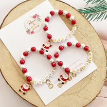 Load image into Gallery viewer, Red Santa Personalised Christmas Bracelet
