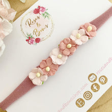 Load image into Gallery viewer, Dusky pink flower nylon stretch headband
