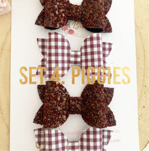 Load image into Gallery viewer, Burgundy School Hair Bows, Fringe Clips or Bobbles
