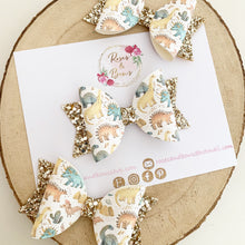 Load image into Gallery viewer, Dinosaur Hair Bow Headband or clip
