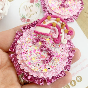 Pink Rainbow Birthday Badge