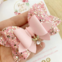 Load image into Gallery viewer, Pink Fairy Hair Bow Headband or Clip
