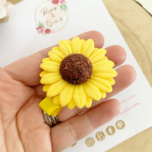 Sunflower Pigtail Set Hair Clips