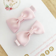 Load image into Gallery viewer, Light Pink Small Hair Bow Clip Set
