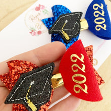 Load image into Gallery viewer, Nursery school graduation Glitter Hair Bow Headband or Clip
