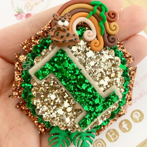 Jungle safari Birthday Badge - Birthday Glitter Badge