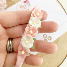 Load image into Gallery viewer, Pink blush flower nylon stretch headband
