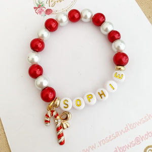 Christmas Candy Cane Bracelet