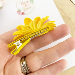 Sunflower Pigtail Set Hair Clips